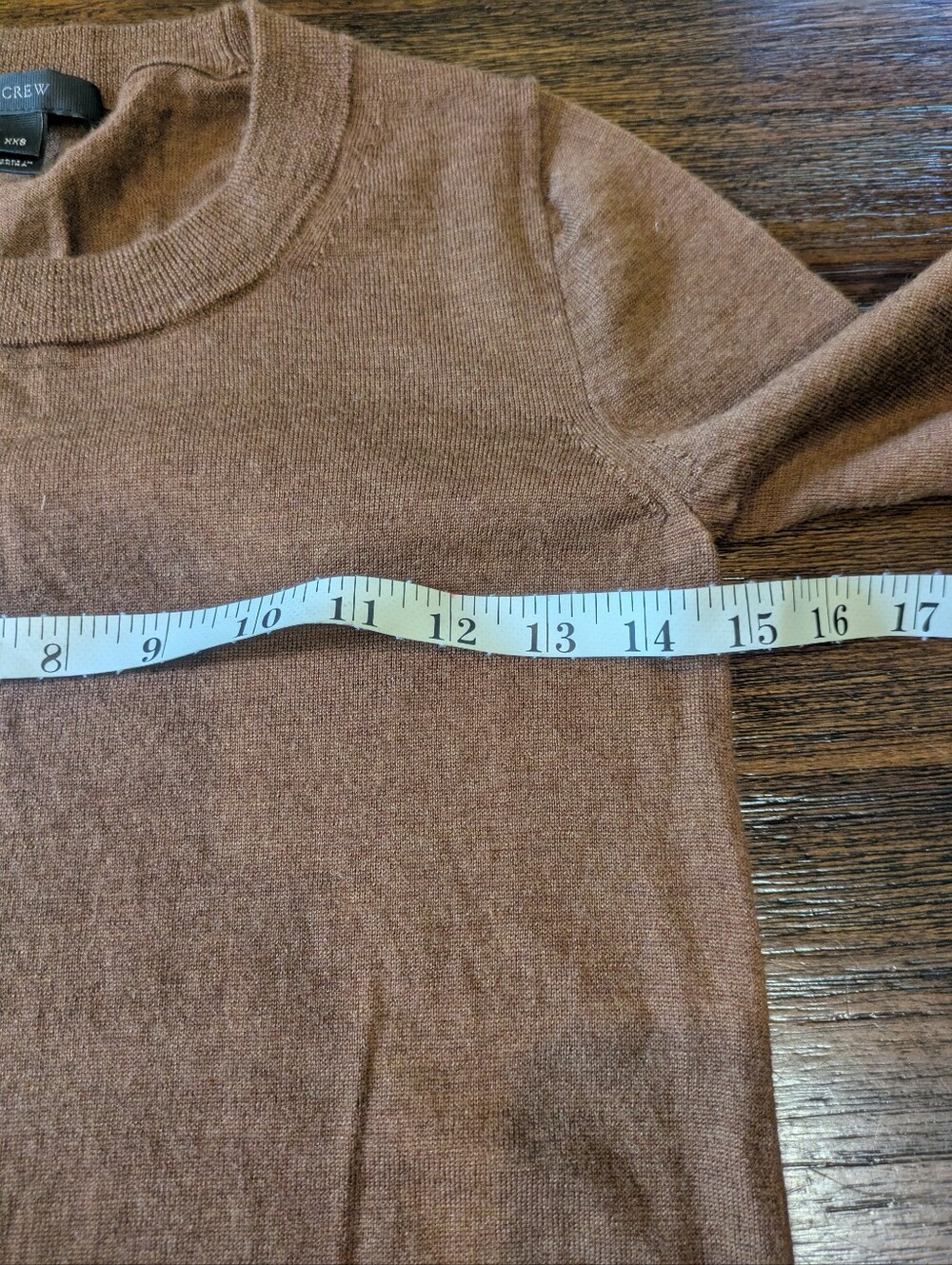 J. Crew Chocolate Brown 100% Merino Wool Sweater, XXS - Picture 4 of 5